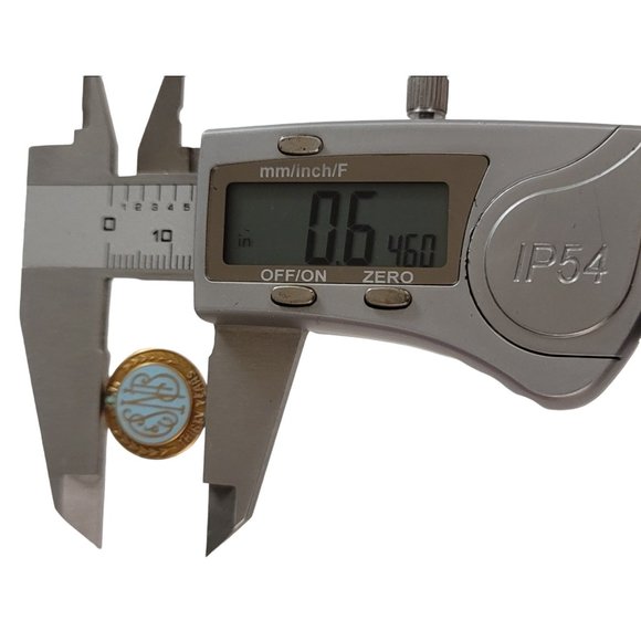 10K Yellow Gold Script Font CSNB 30-Year Service Monogram Pin, K973 - Picture 7 of 8